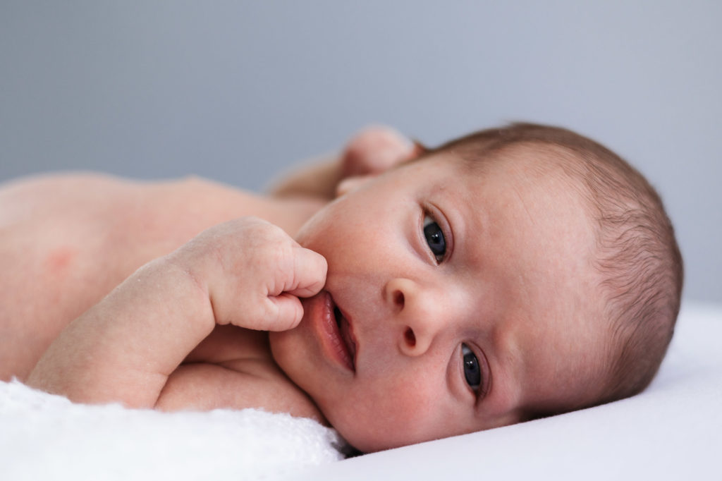 Farnham newborn baby photographed at home