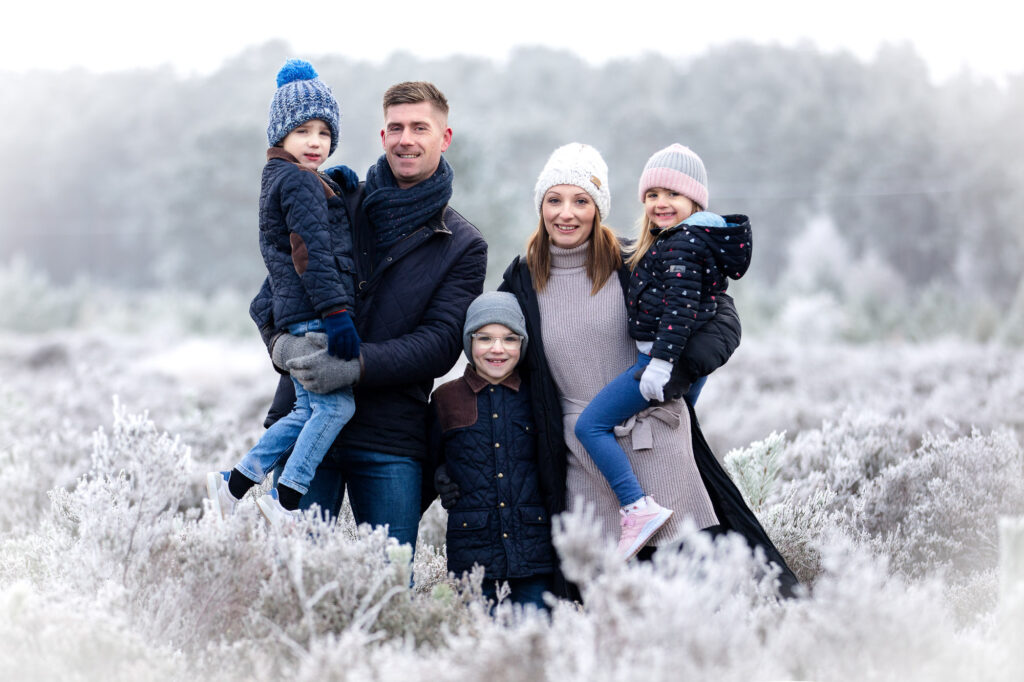 Godalming family in the snow